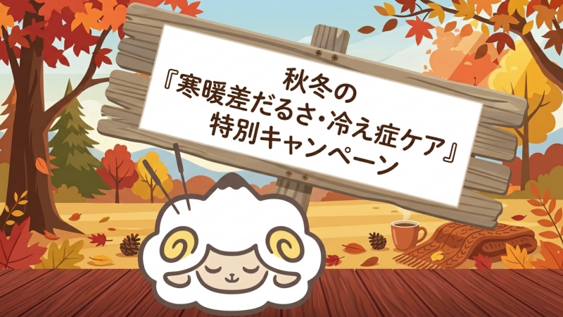 秋冬の「寒暖差だるさ・冷え症ケア」特別キャンペーン